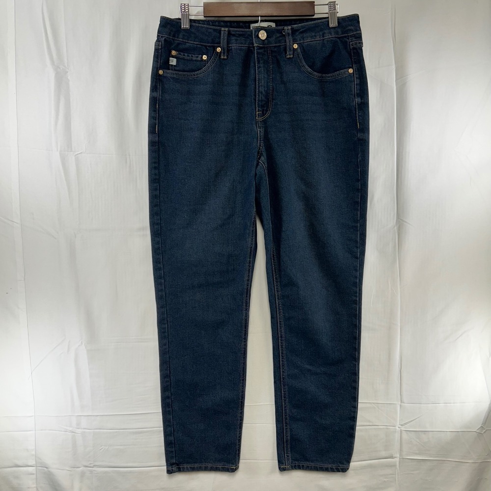 Seven7 Jeans Womens 8 Blue Divine High Rise Tapered Ankle Stretch Denim